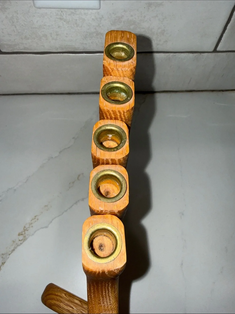 Vintage MCM Danish Wood Candle Candelabra Holder Goose Swan Scandinavian Folkart